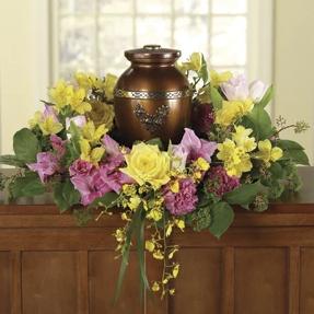 Memorial Urn Arrangement - Cabbage Rose