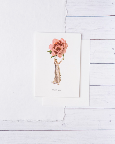Greeting Card - Cabbage Rose