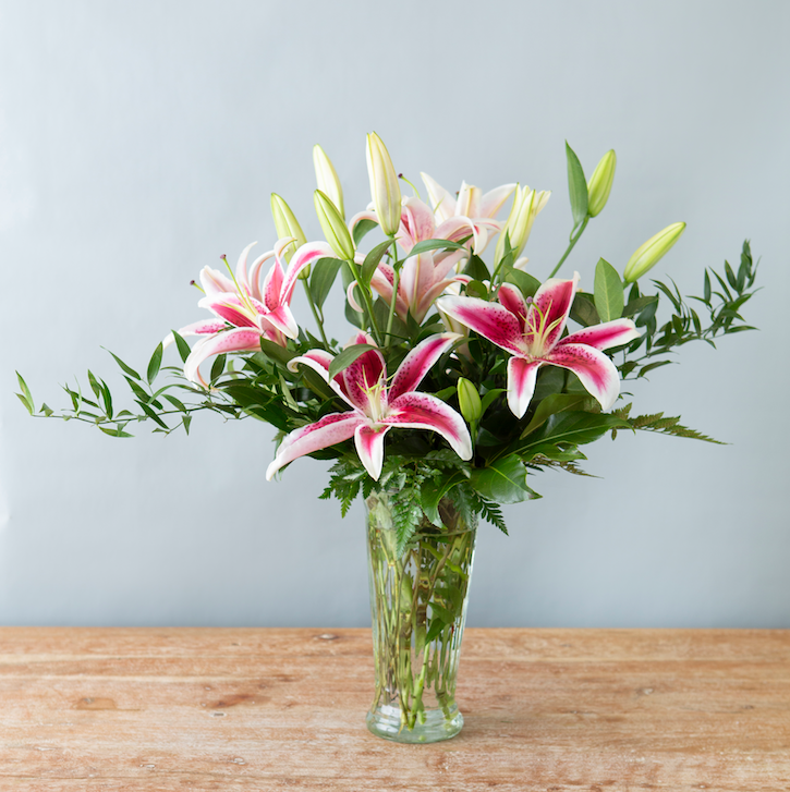 Lily Vase - Cabbage Rose in Little Rock, AR